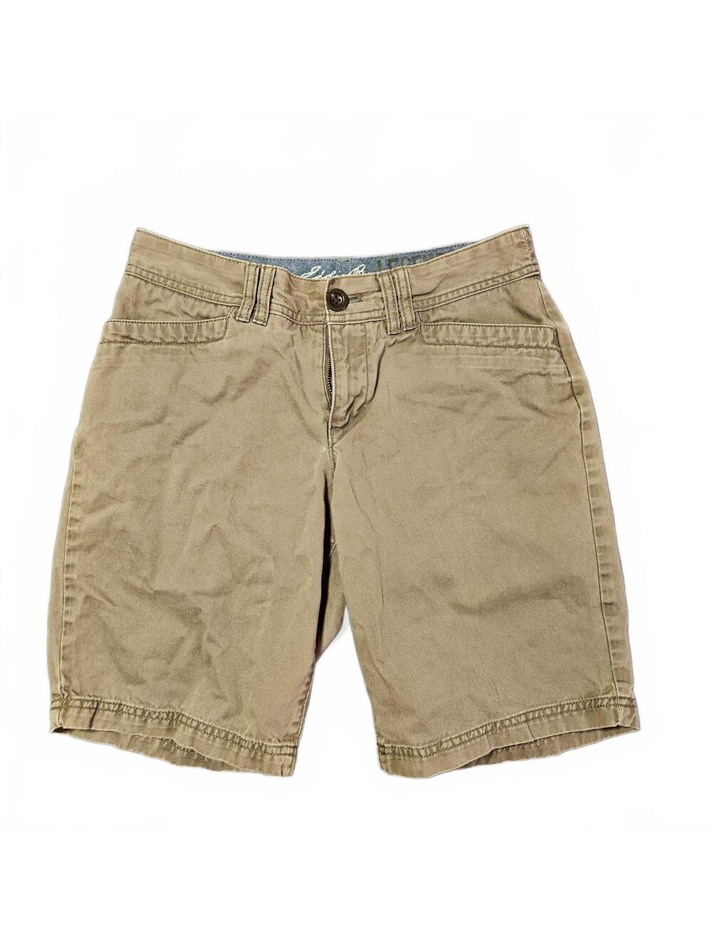 Eddie Bauer Womens Size 2 Khaki Casual Chino Bermuda Shorts Outdoors Hiking